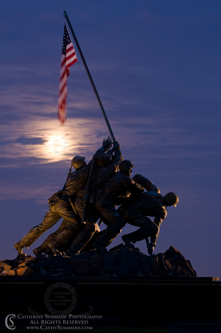Moon Rising at Iwo Jima Memorial #3: Washington, DC
