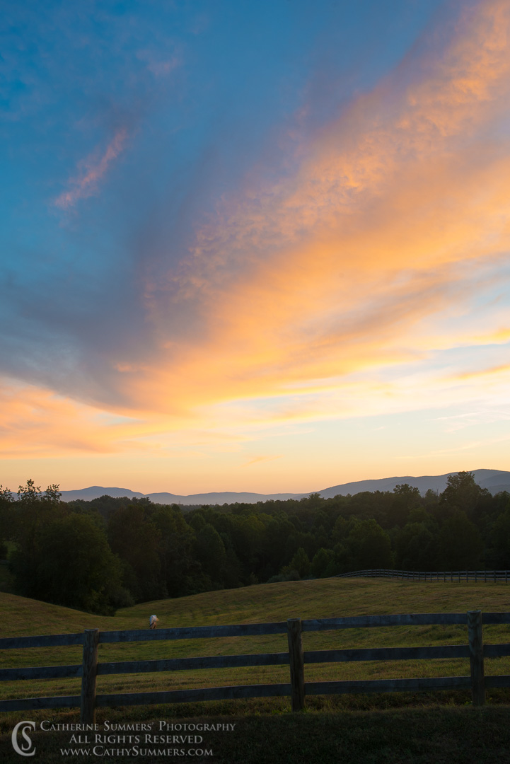 Sunset Over the Blue Ridge Mountains: Albemarle County, Virginia