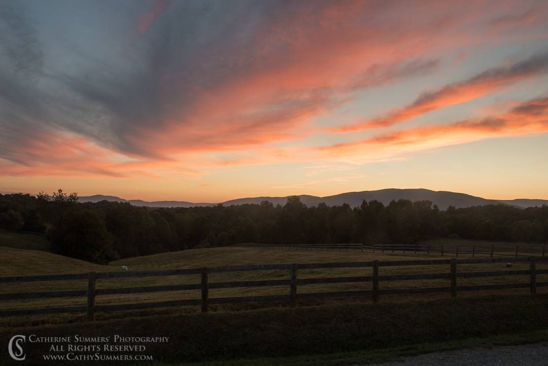 Sunset Over the Blue Ridge Mountains: Albemarle County, Virginia