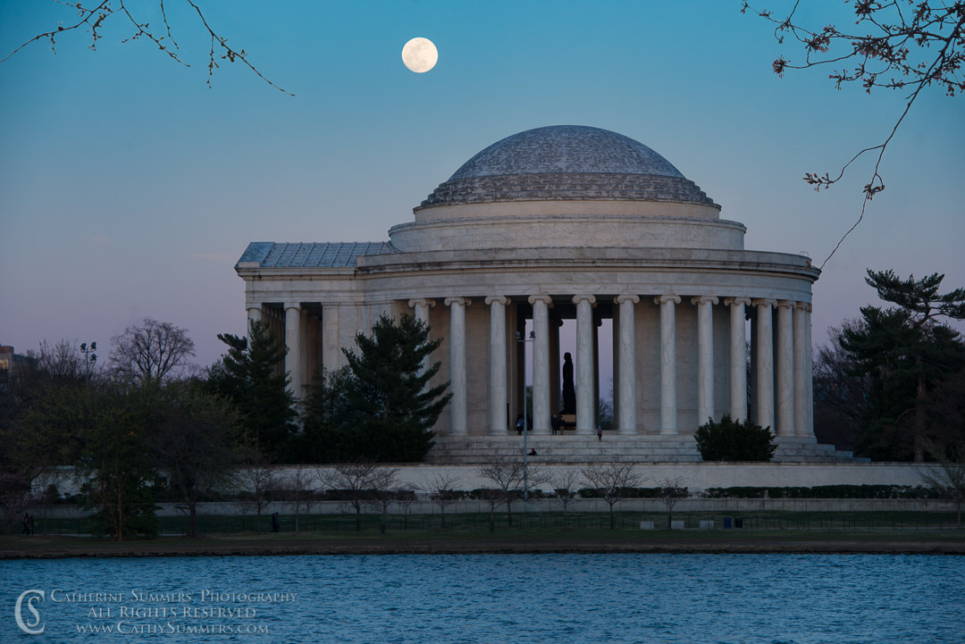 Moon Rise over the Jefferson Memorial: Washington, DC