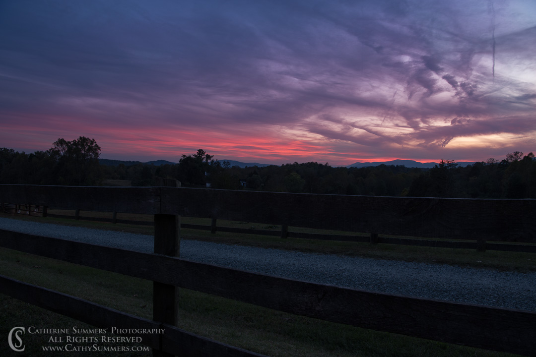 Sunset Clouds over the Blue Ridge Mountains: Albemarle County, Virginia
