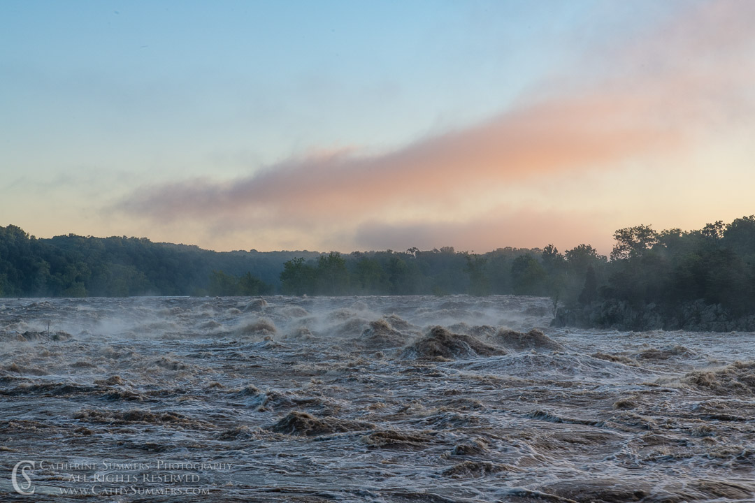 20180605_081: horizontal, Great Falls National Park, Potomac, dawn, flooding, Potomac River, landscape