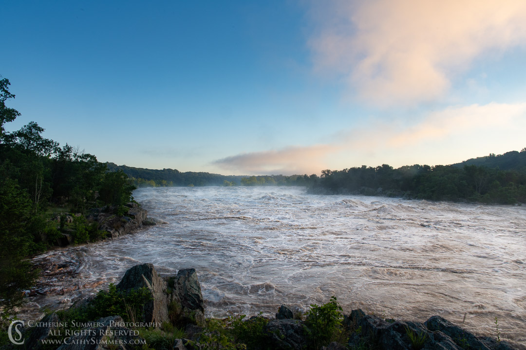 20180605_121: horizontal, Great Falls National Park, Potomac, dawn, flooding, Potomac River, landscape