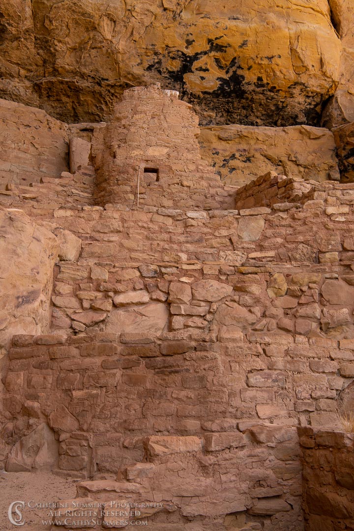 20180917_021: vertical, cliff dwelling, Mesa Verde National Park, Step House, Wetherill Mesa