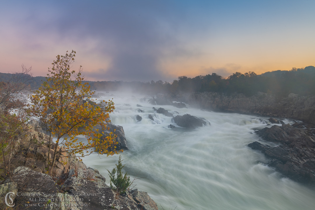Great Falls of the Potomac - Long Exposure Before an Autumn Dawn: Great Falls National Park, Virginia