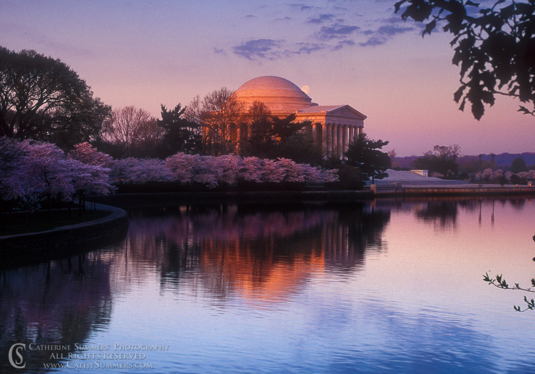 Moonset at Jefferson Memorial #2: Washington, DC