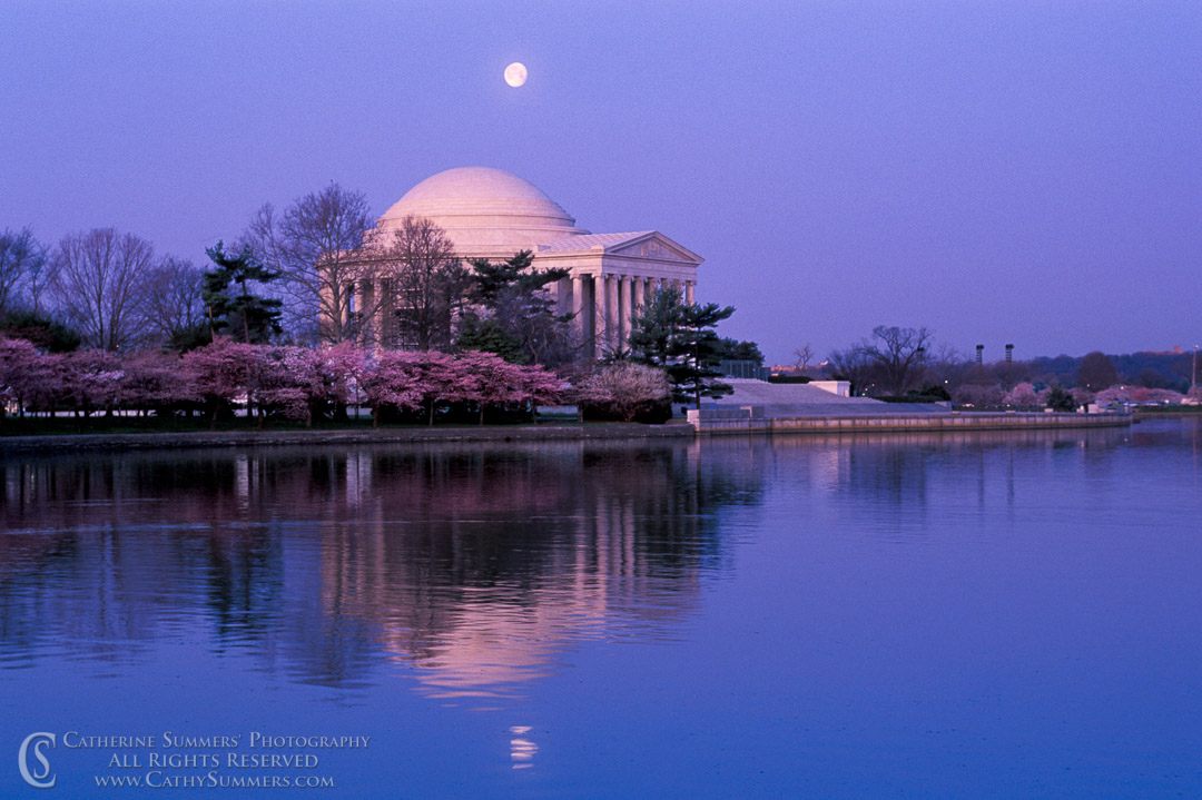 Moonset at Jefferson Memorial #3: Washington, DC