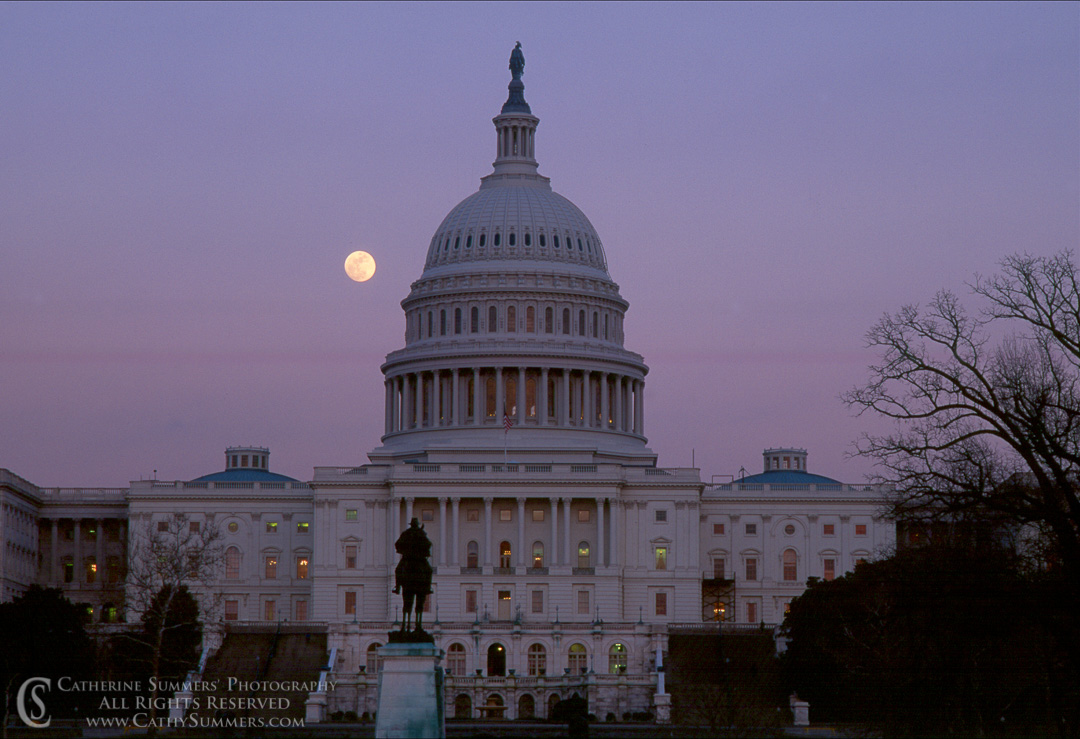 Moonrise at Capitol #1: Washington, DC