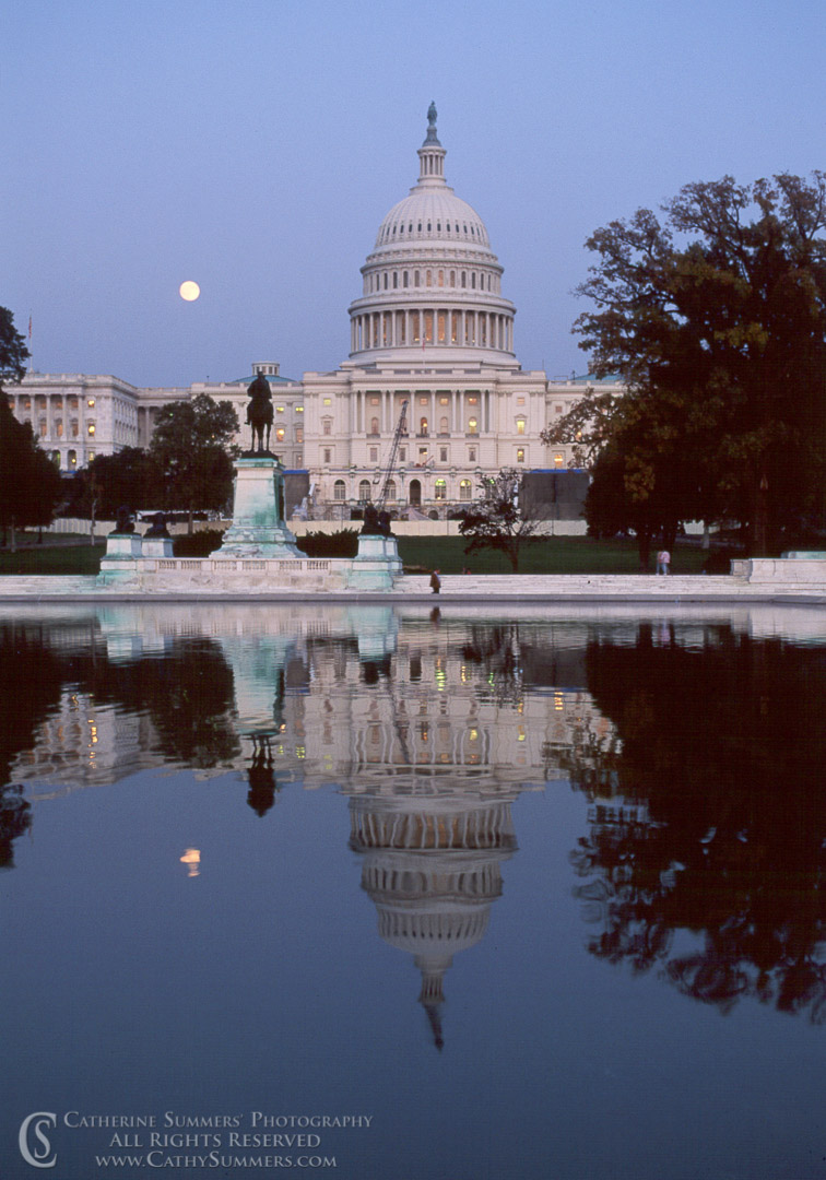 Moonrise at Capitol #3: Washington, DC