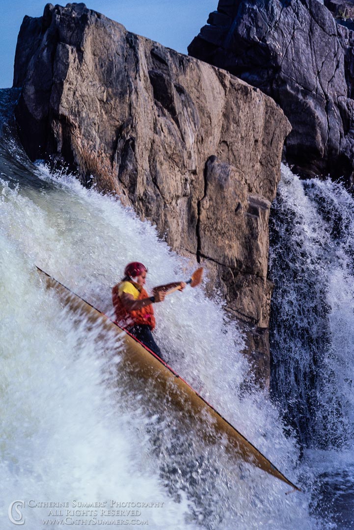 198210_7504407: vertical, Great Falls, waterfall, whitewater, C-1, Potomac River, Jon Lugbill, C1