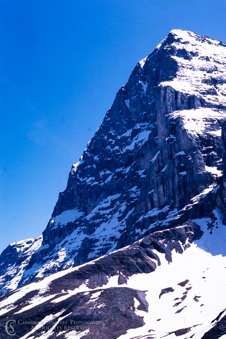 1983_Swiss_Alps_015: vertical, Eiger, North Face