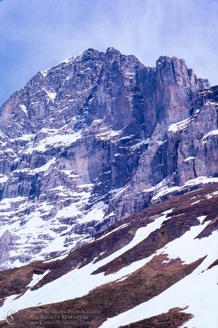 Looking up at the North Face of the Eiger