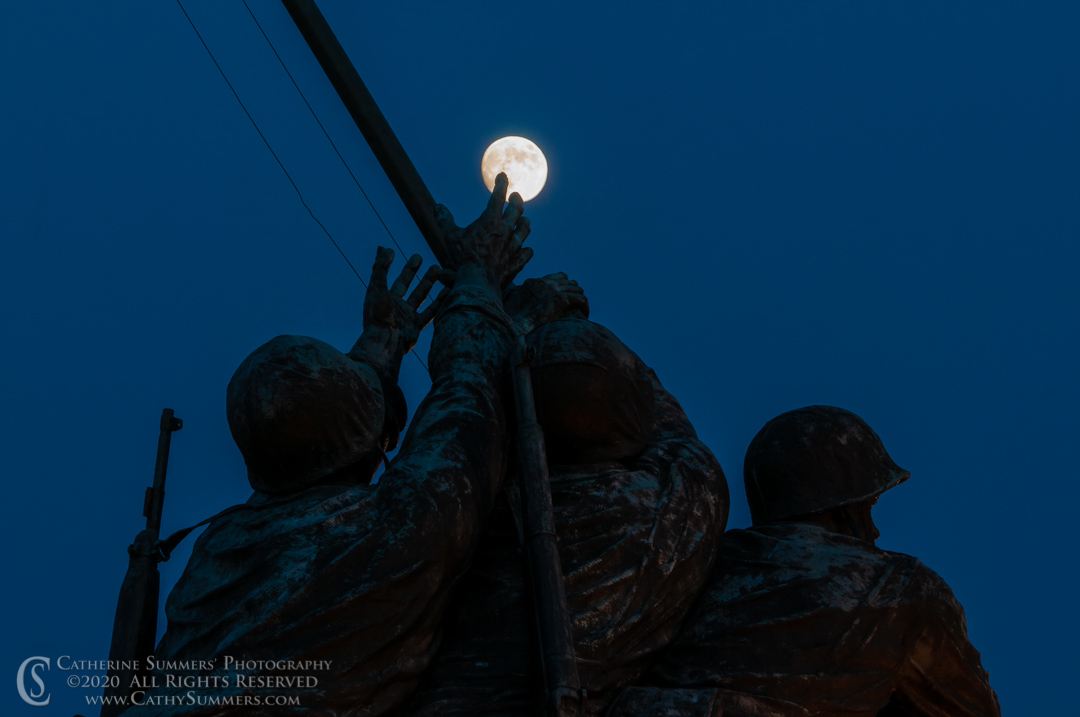 Moonrise at USMC Memorial: Washington, DC