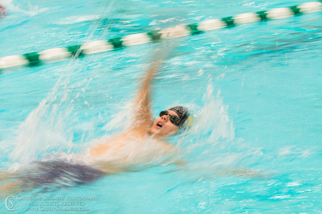 Backstroke Swimmer - Slow Shutter Speed Blur