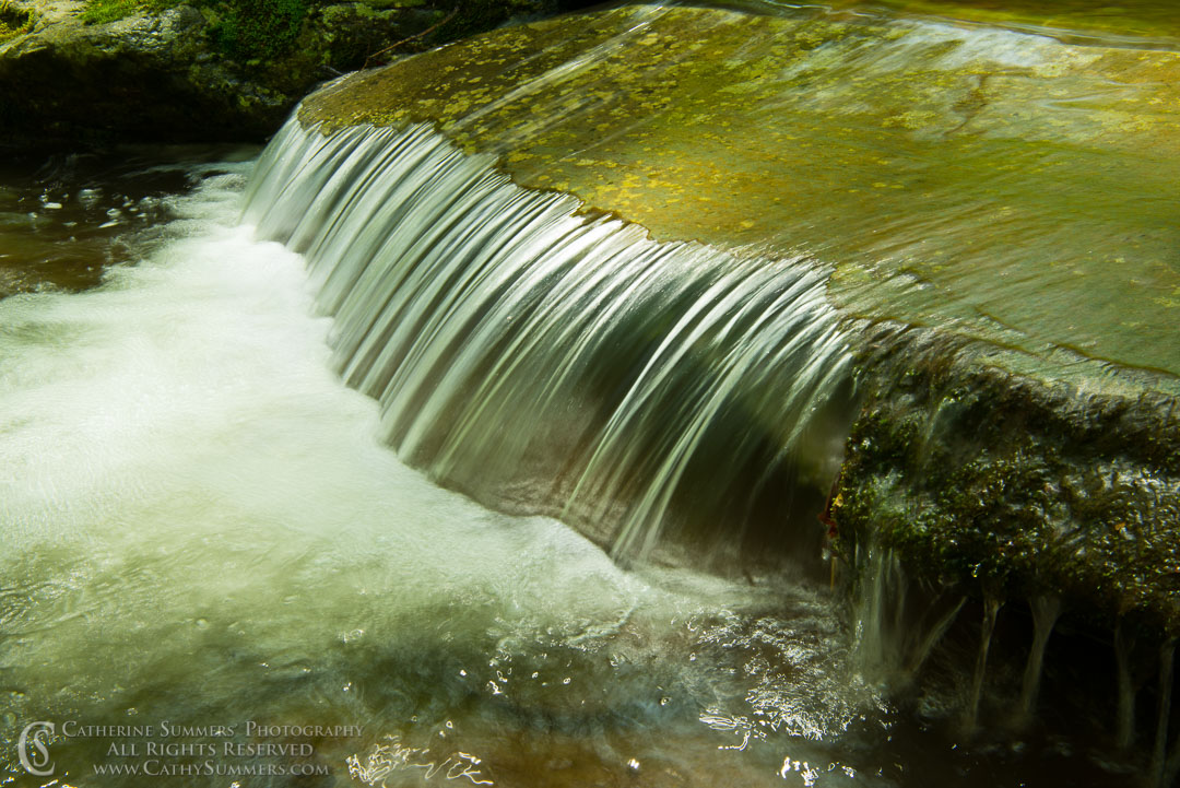 Water Pours Over a Rock Ledge - South Fork of Moormans River: Shenandoah National Park, Virginia