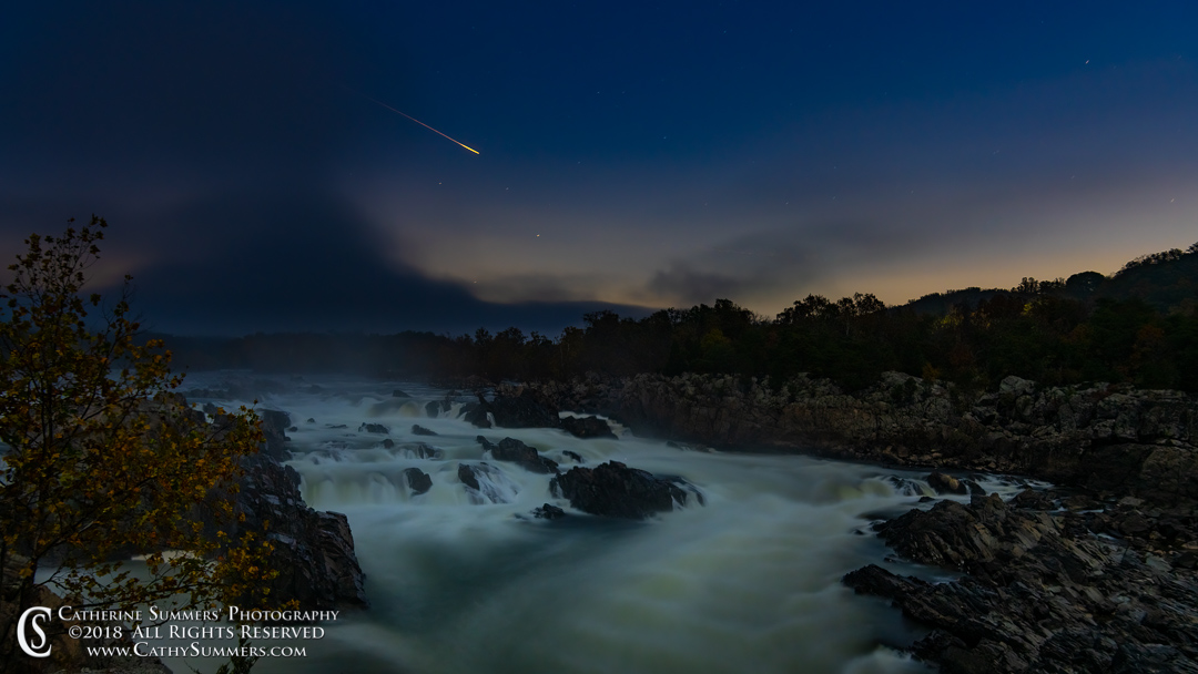 Meteorite Over Great Falls Before Sunrise on a Summer Morning
