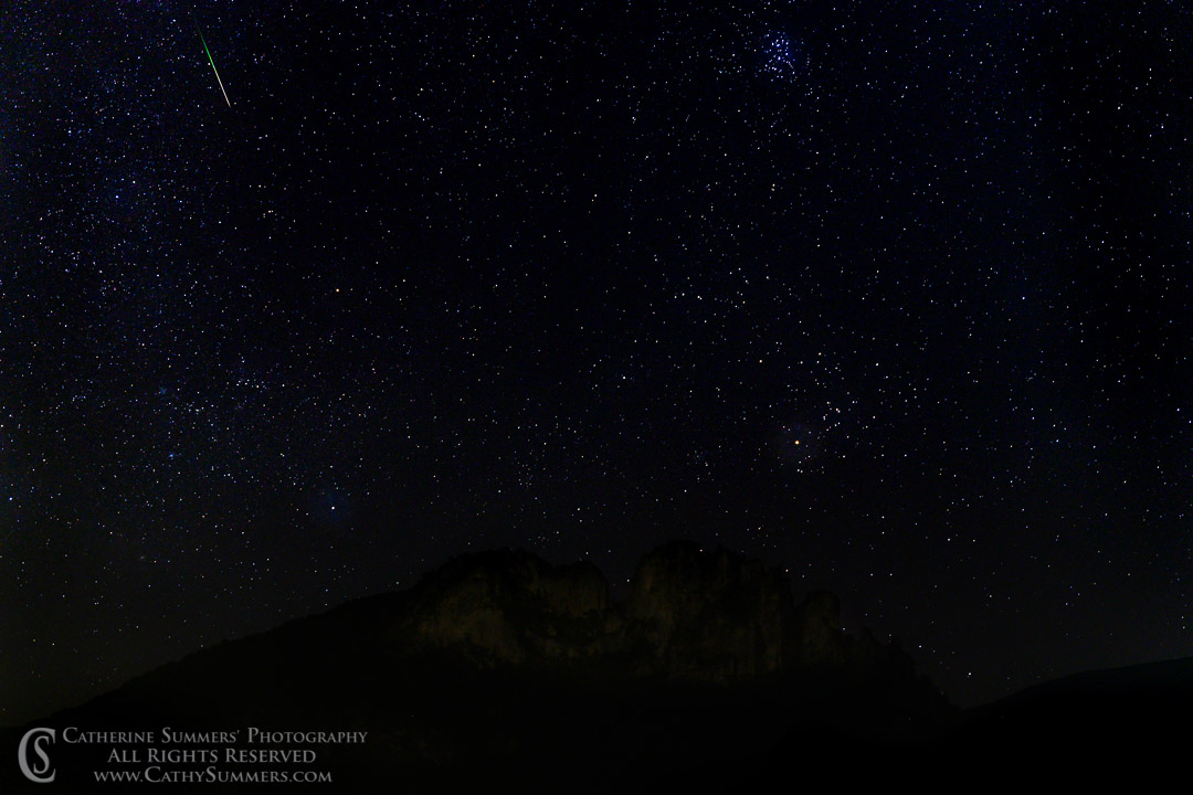 Perseid Meteor Over Seneca Rocks