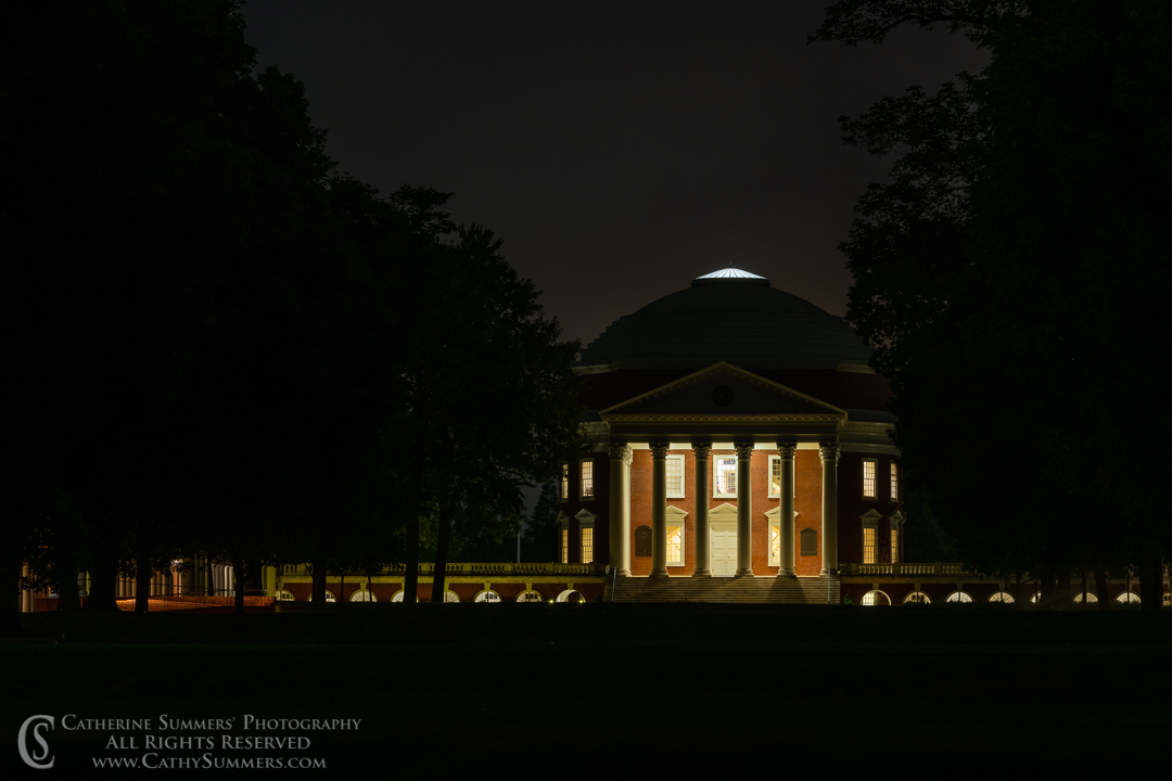 The UVA Rotunda on a Cloudy Night Before Dawn