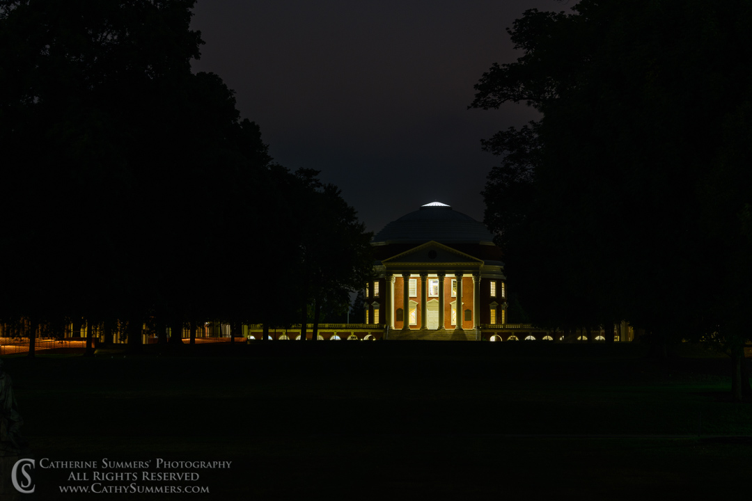 The UVA Rotunda on a Cloudy Night Before Dawn