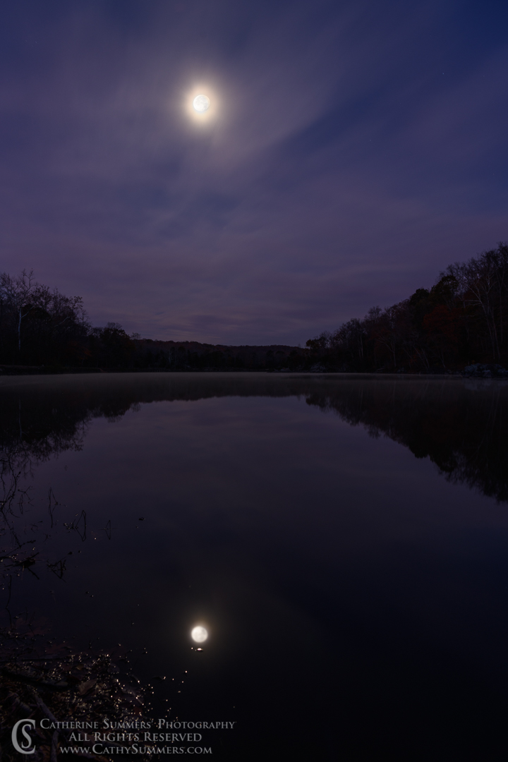 Waning Full Moon Over the C&O Canal at Widewater