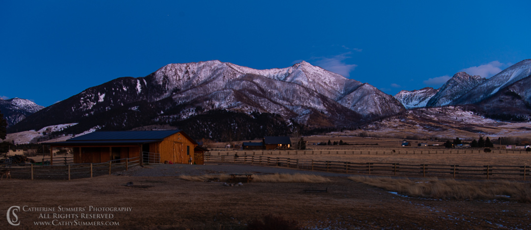 Winter Twilight in Paradise Valley - Dry Brush Effect