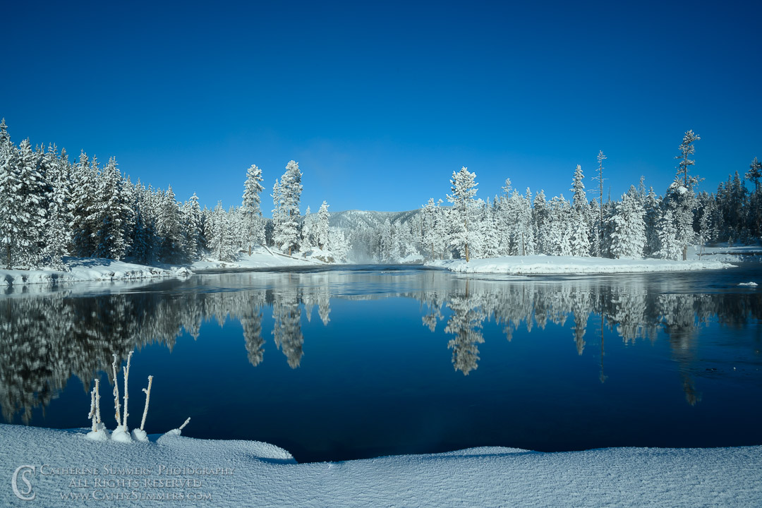 Winter Reflections in the Firehole River