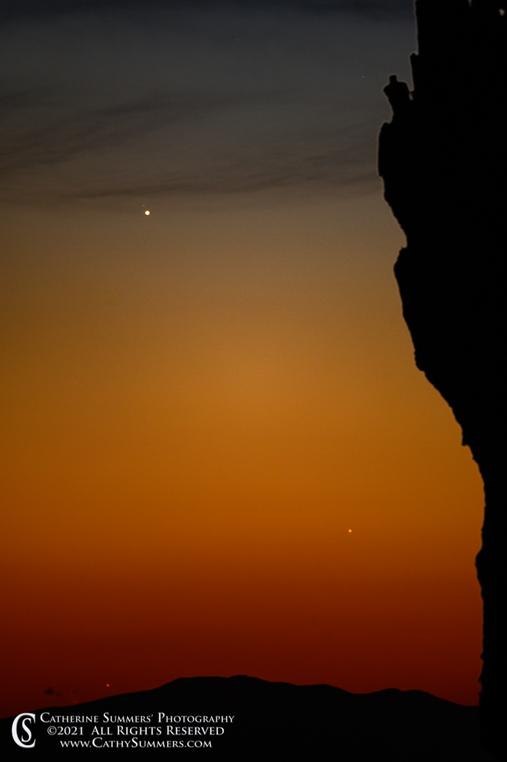 Triple Conjunction - Jupiter, Saturn and Mercury in the Sunset Over the Shenandoah Valley from Big Meadows