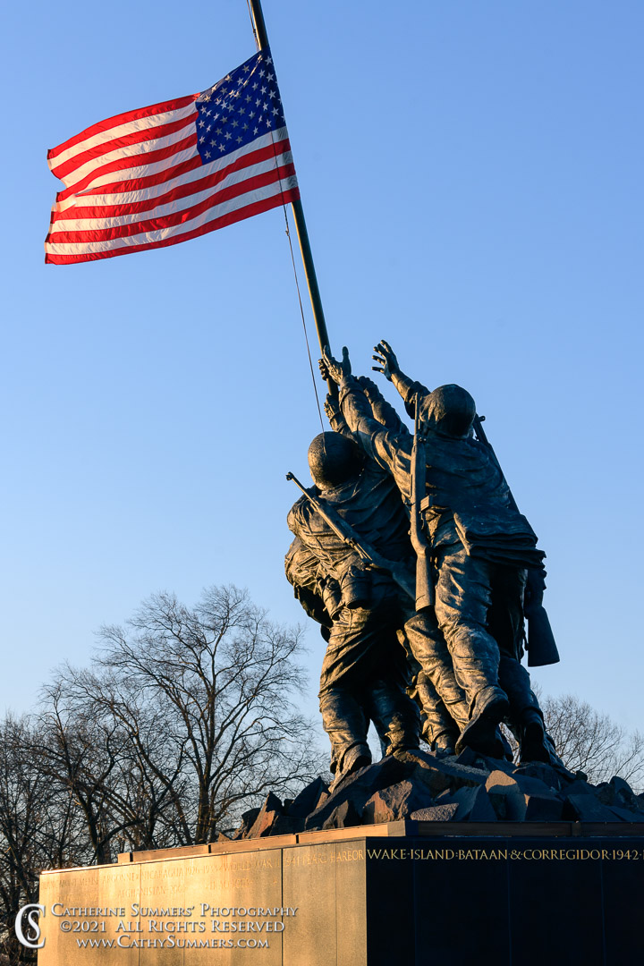 Marine Corps War Memorial on Inauguration Day Morning
