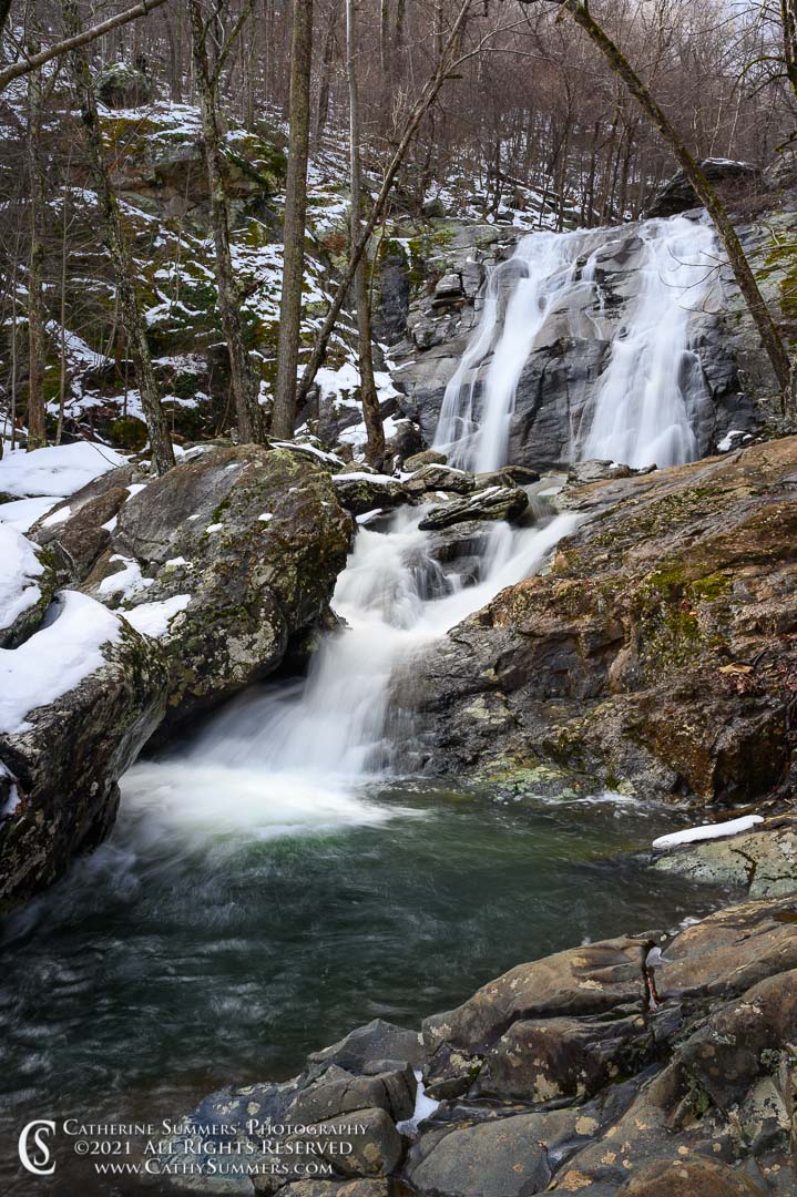 Lower Falls in White Oak Canyon on a Winter Day
