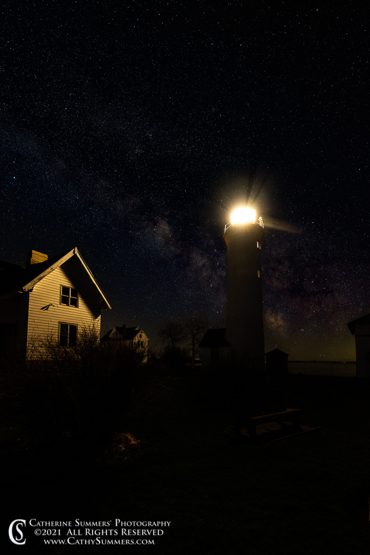 Milky Way and Tibbets Point Lighthouse on an April Morning