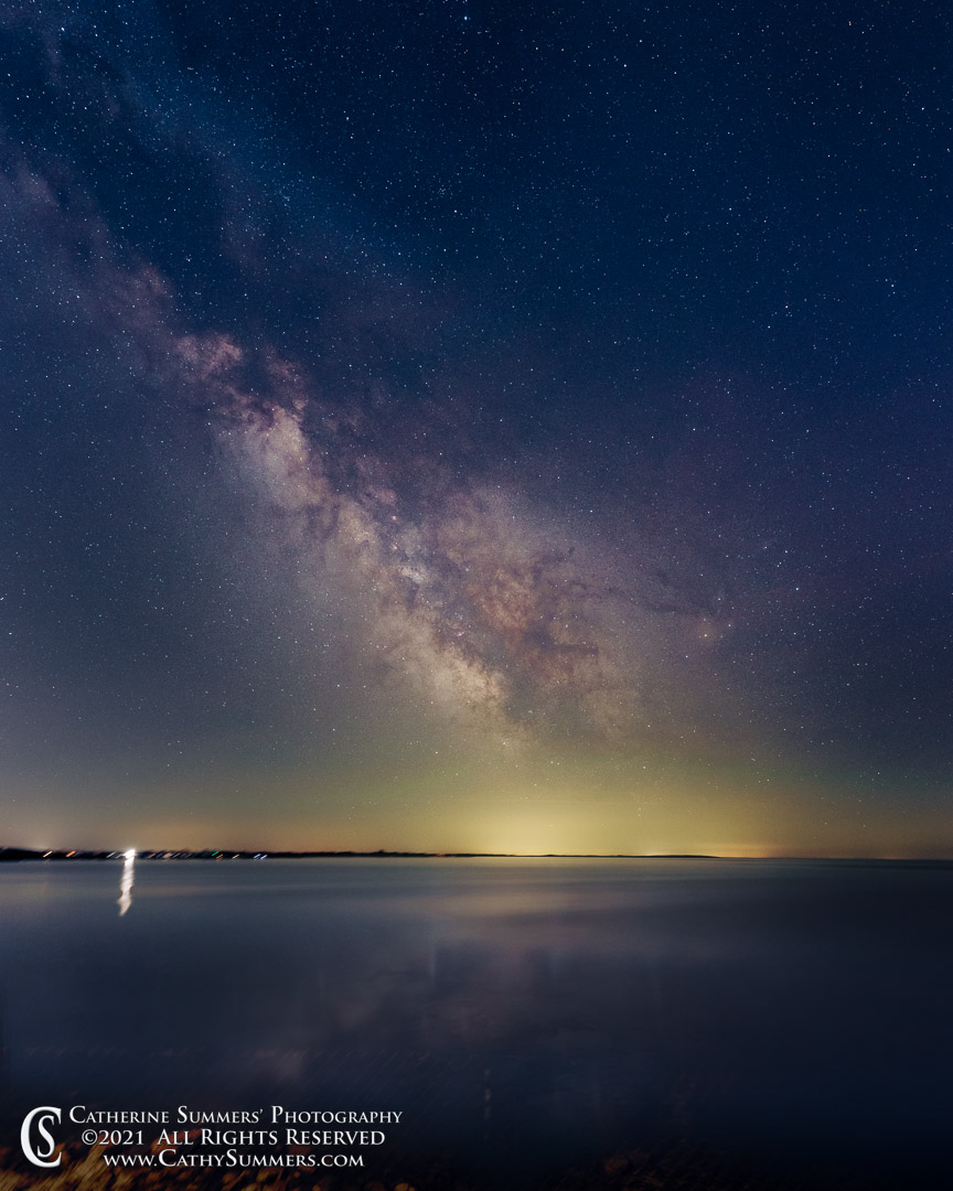 Milky Way Core Setting Over Lake Ontario on an April Morning at Tibbets Point Lighthouse