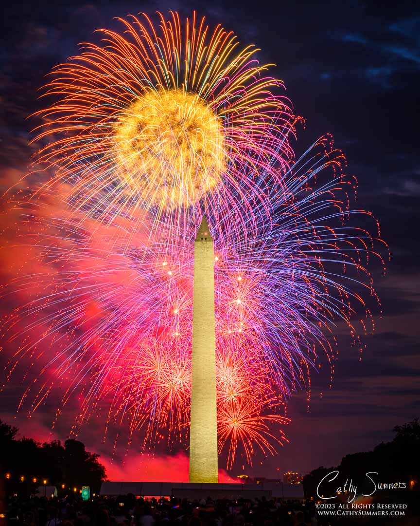 Fourth of July Fireworks Over the Washington Monument