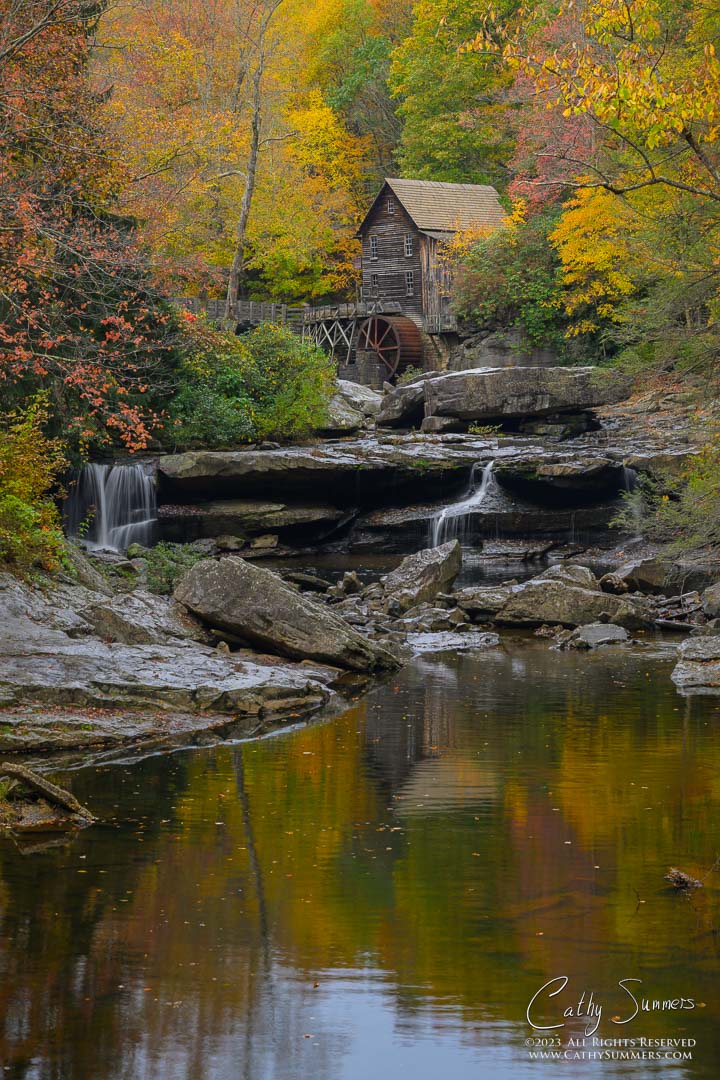 Galde Creek Grist Mill on a Rainy Autumn Morning