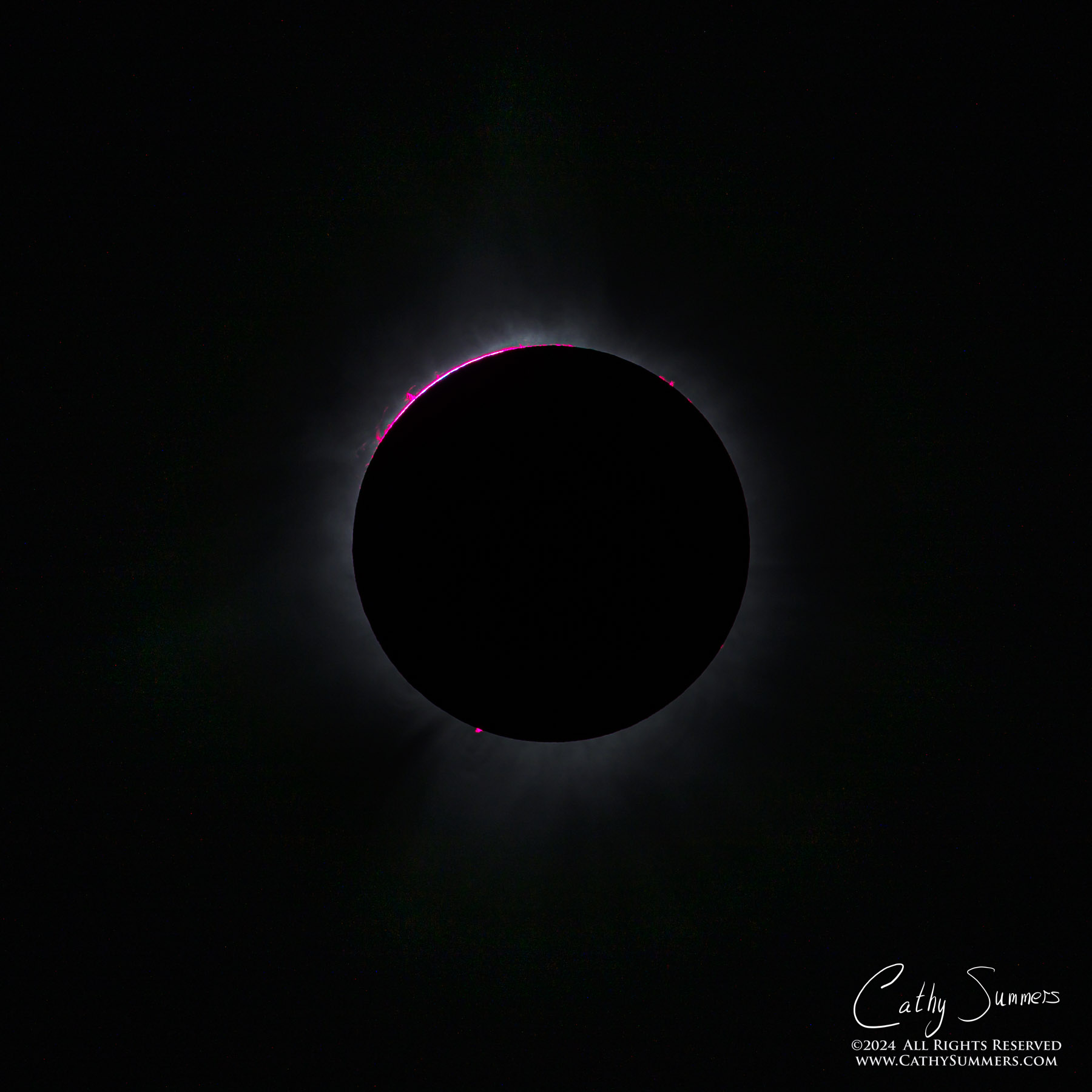 Solar Prominences and Baileys Beads During Totality