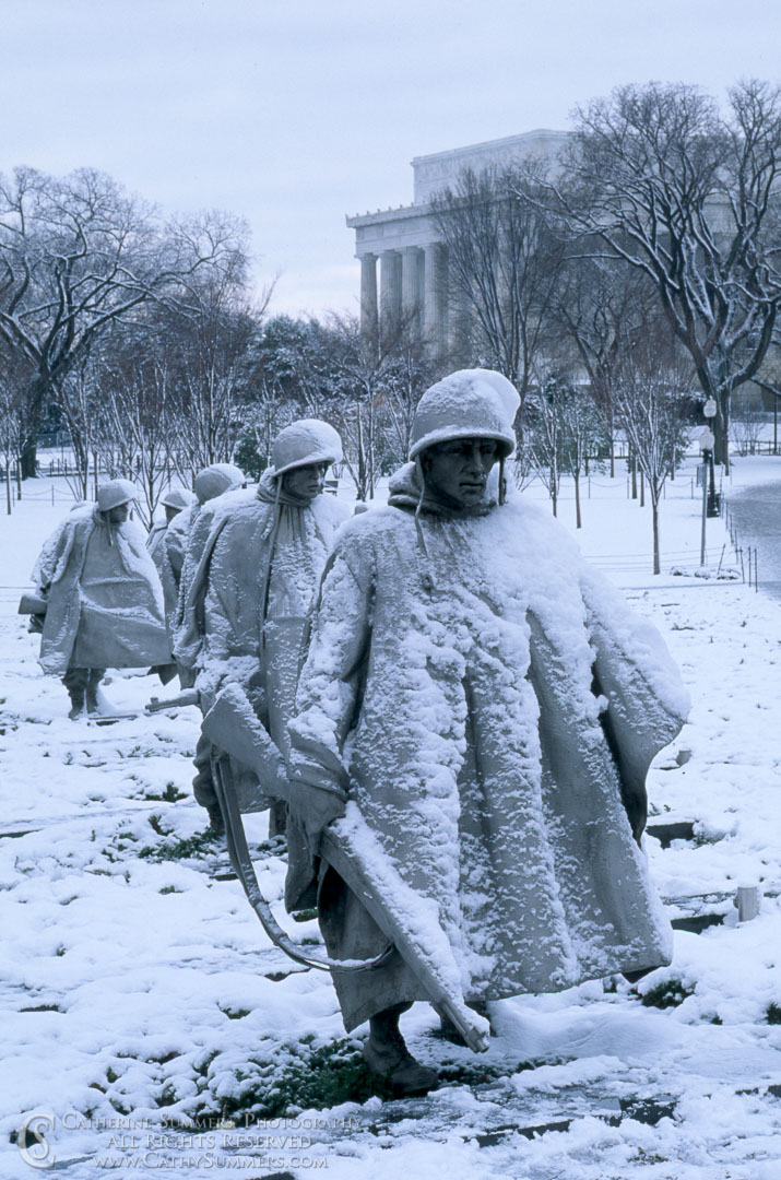 Korean War Memorial Statues in the Snow #2: Washington, DC