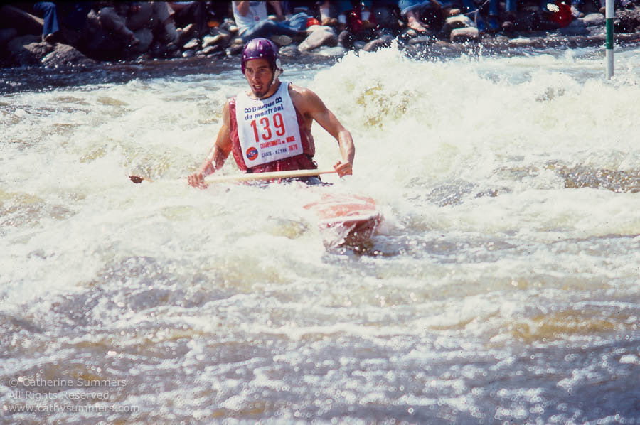 Ron Lugbill - C1 Slalom Racer at 1979 Whitewater World Championships - Dry Brush Effect