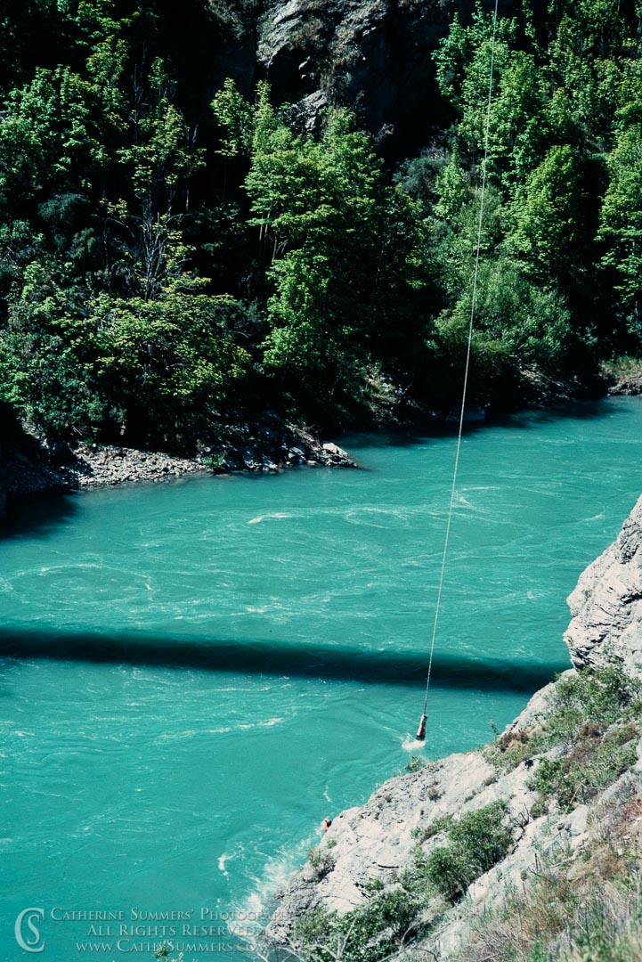 1988_NZ_008: vertical, New Zealand, South Island, bungee jumping, Queenstown