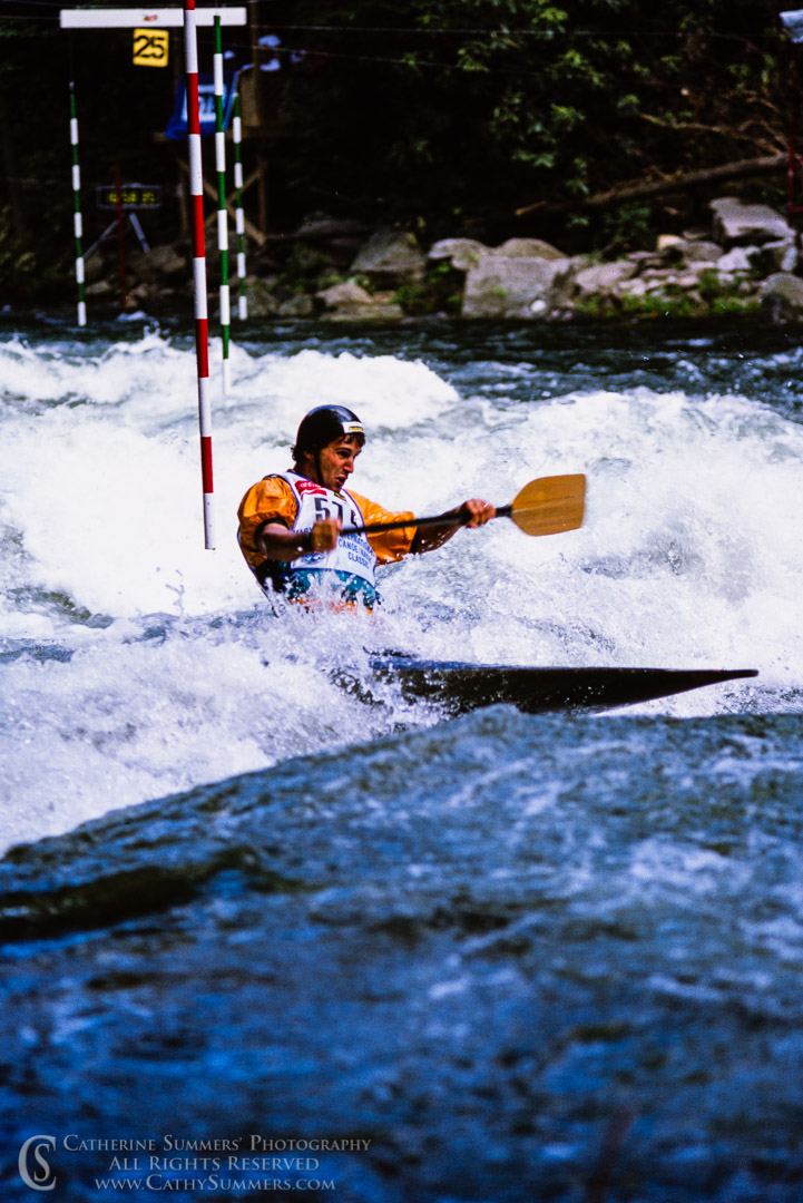 1988_Savage_Slalom_255: vertical, canoe, Savage River, whitewater, slalom, C-1, men, Jon Lugbill, Pre-Worlds, C1