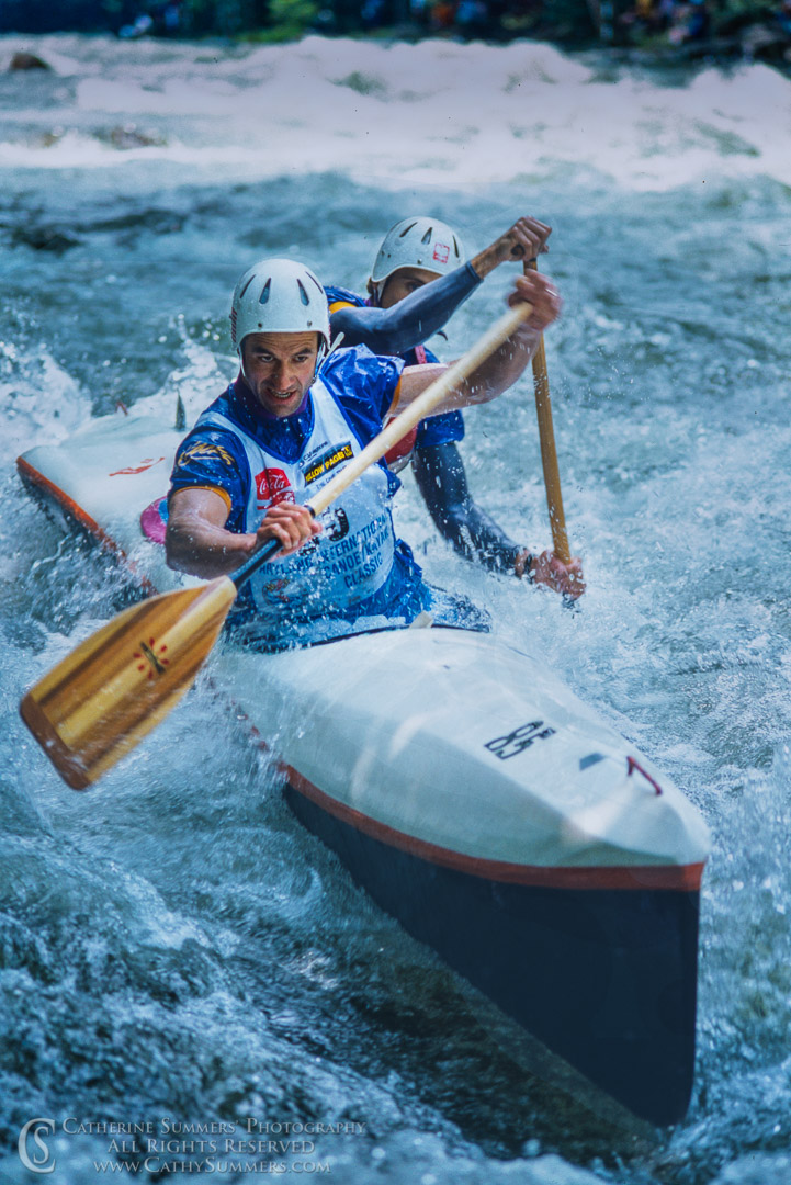 1988_Savage_WW_053: vertical, C2, Savage River, whitewater, wildwater, race, Pre-Worlds, Jamie McEwan, Lecky Haller, C-2