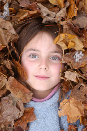 Elena in the Leaves #2