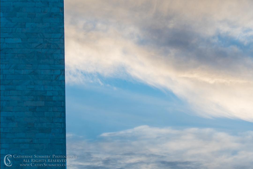 20180303_006: clouds, horizontal, dawn, Washington Monument, landscape