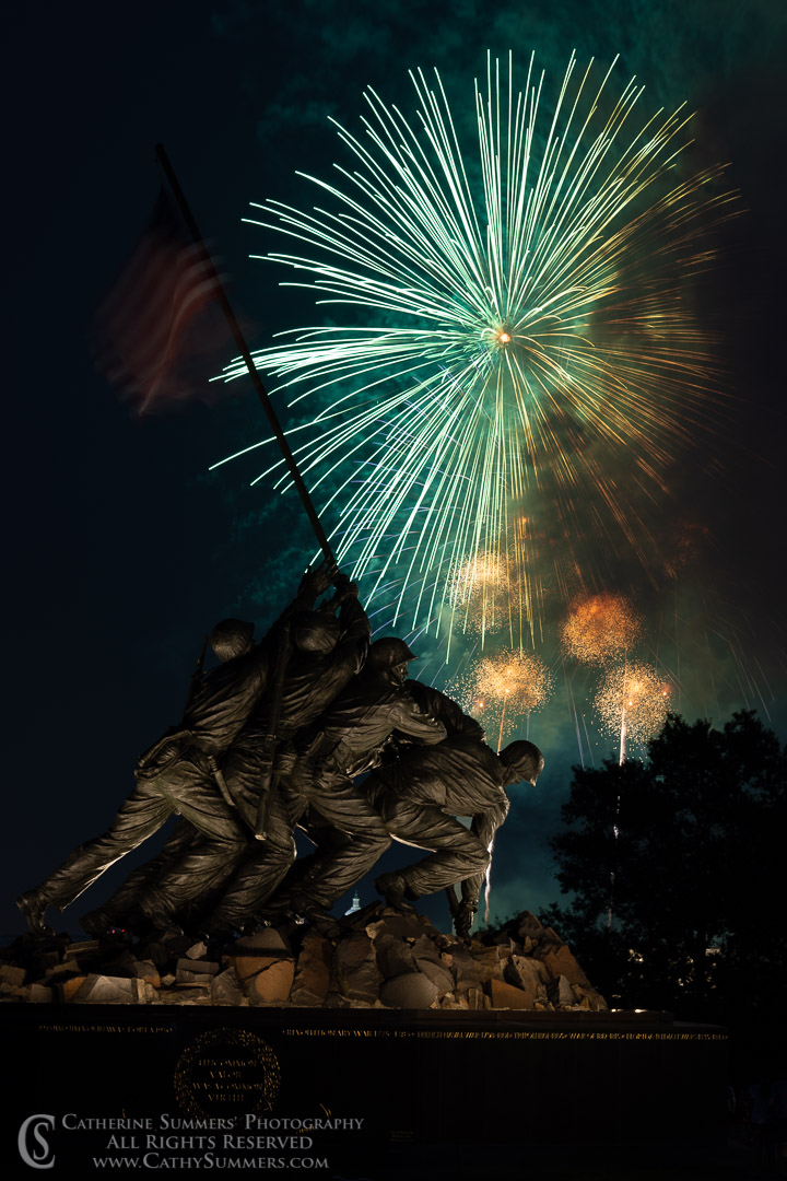 Fourth of July Fireworks at the USMC War Memorial