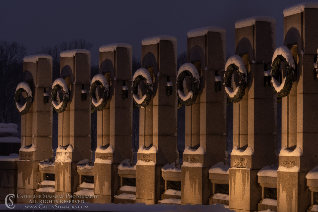 World War II Memorial in the Snow