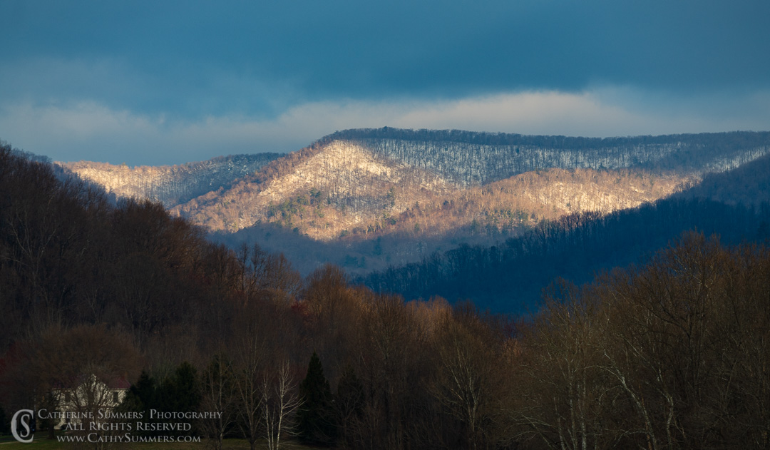 20190322_086: clouds, horizontal, winter, snow, sunlight, Blue Ridge Mountains, landscape