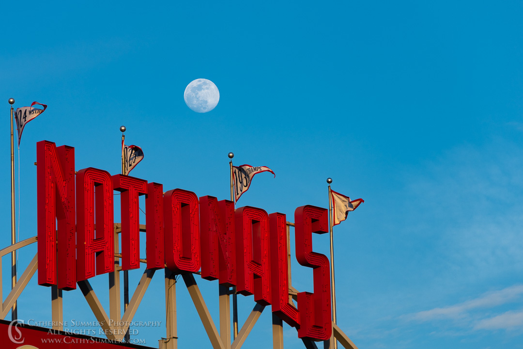 20190417_011: horizontal, moon, Nationals Park, landscape