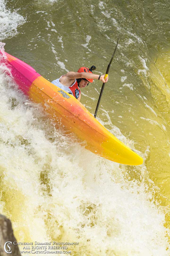 20190817_180: Great Falls, waterfall, whitewater, kayaking, Potomac River, downriver, race, The Spout