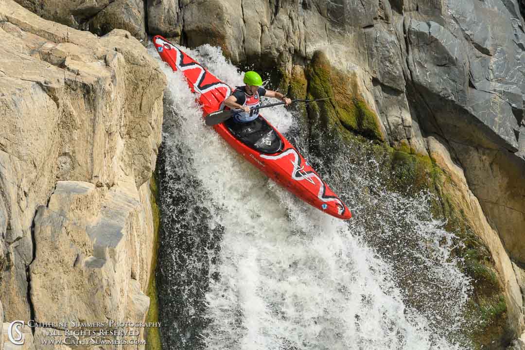 20190817_319: horizontal, Great Falls, waterfall, whitewater, kayaking, Potomac River, downriver, landscape, race, Scott Mann