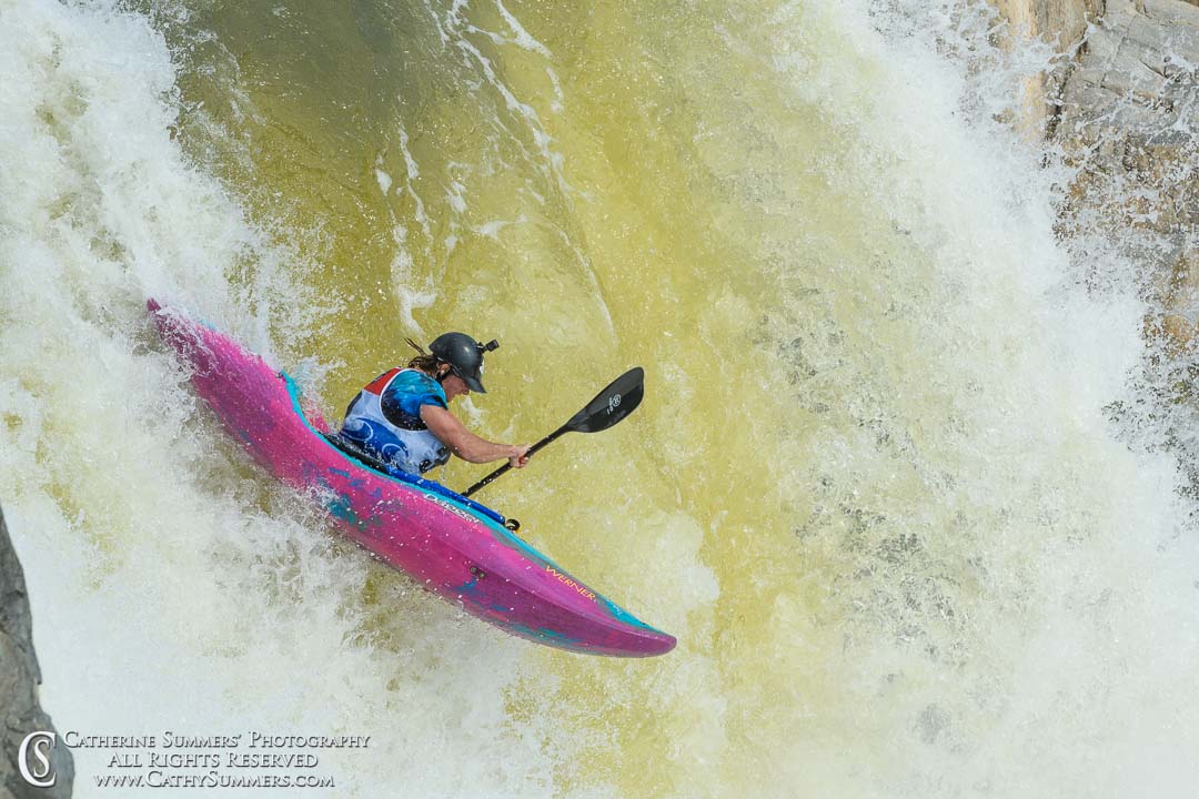 20190817_407: horizontal, Great Falls, waterfall, whitewater, kayaking, Potomac River, downriver, landscape, race, Tyler Russell
