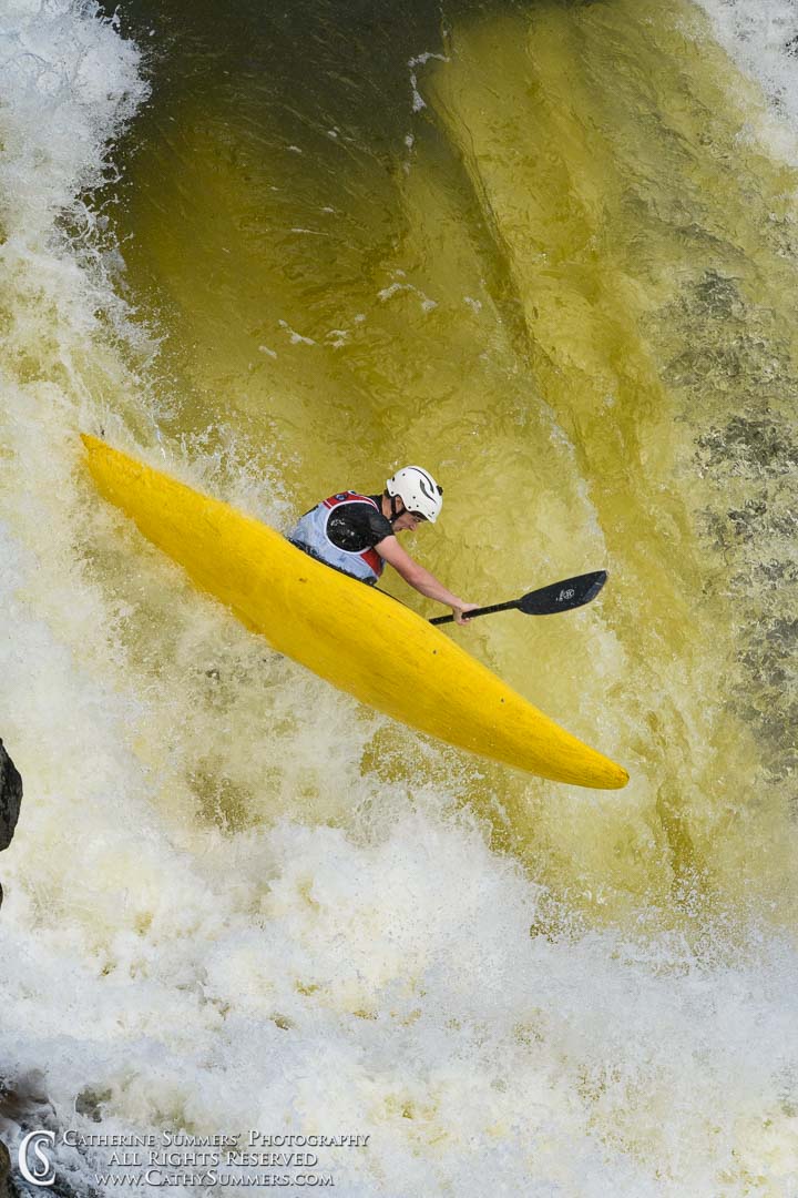 20190817_742: vertical, Great Falls, waterfall, whitewater, kayaking, Potomac River, downriver, race, Andrew Palim