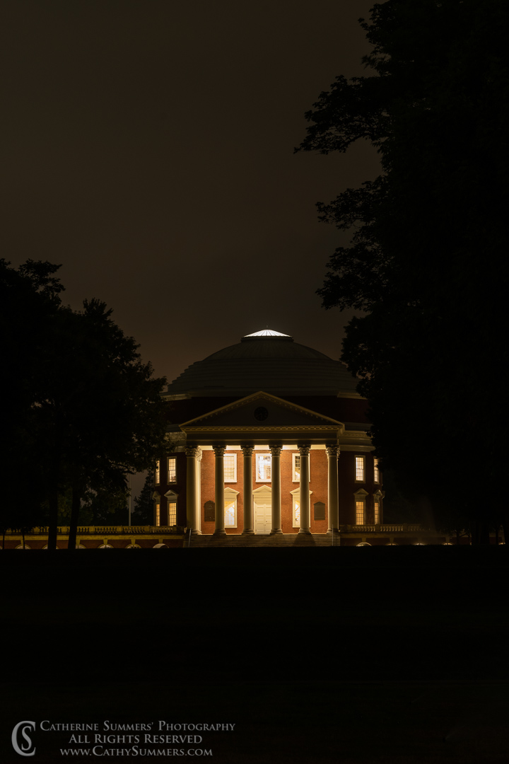 The UVA Rotunda on a Cloudy Night Before Dawn